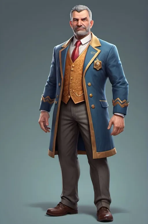 Prompt: city mayor, game character, game npc, digital illustration, full body, high resolution, detailed texture, high quality,  clean background
