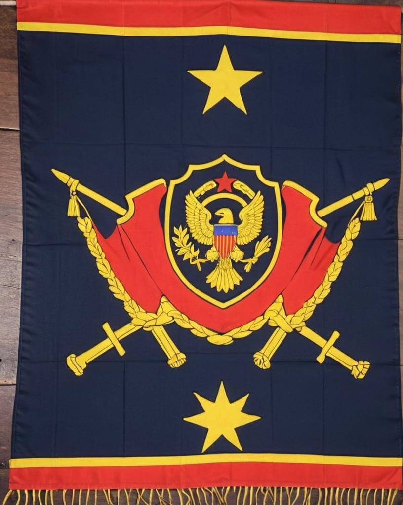 Prompt: war banner flag