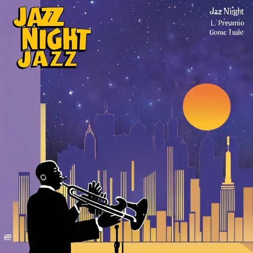 Prompt: Jazz night album cover