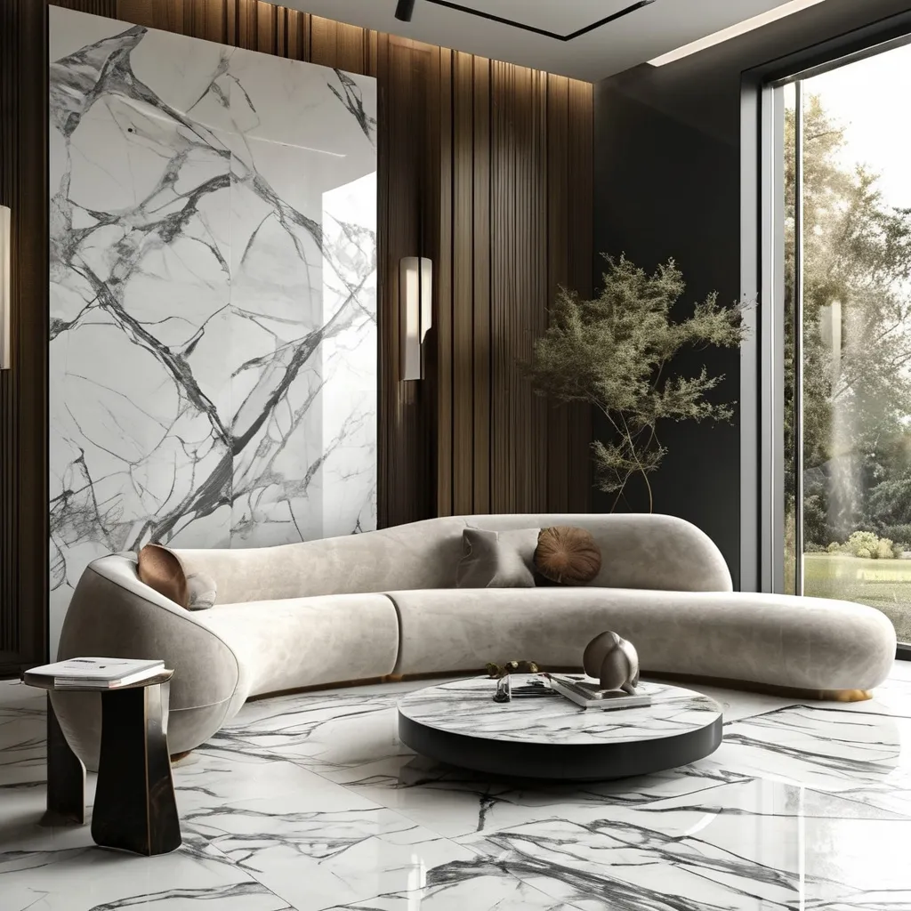 Prompt: marble interior design