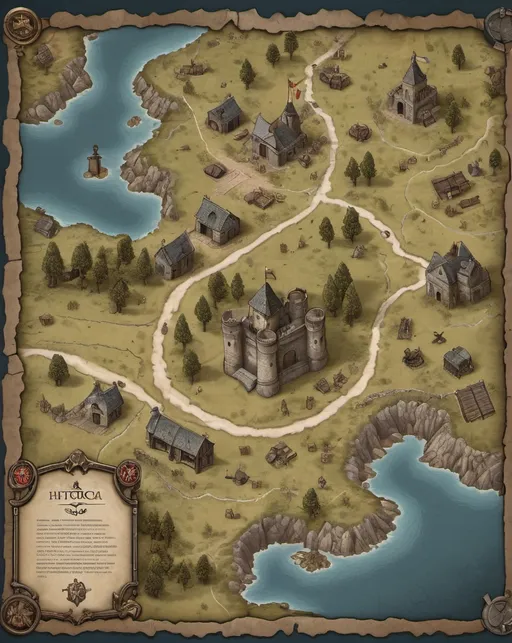 Prompt: A top-down map of a historial battlemap, 2d dnd battlemap, highly details, 8k, historical style, historical elements