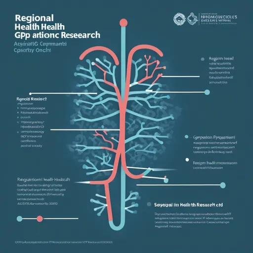 Prompt: Abstract representation of Regional Health GP Research
