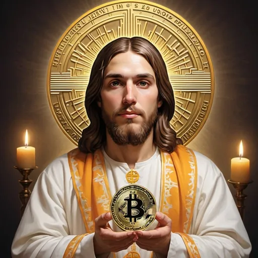 Prompt: "In a manner reminiscent of unwavering faith in Jesus, I shall exclusively embrace BITCOIN purchases, with a HOLYFUL ambiance, where selling is deemed sacredly forbidden."