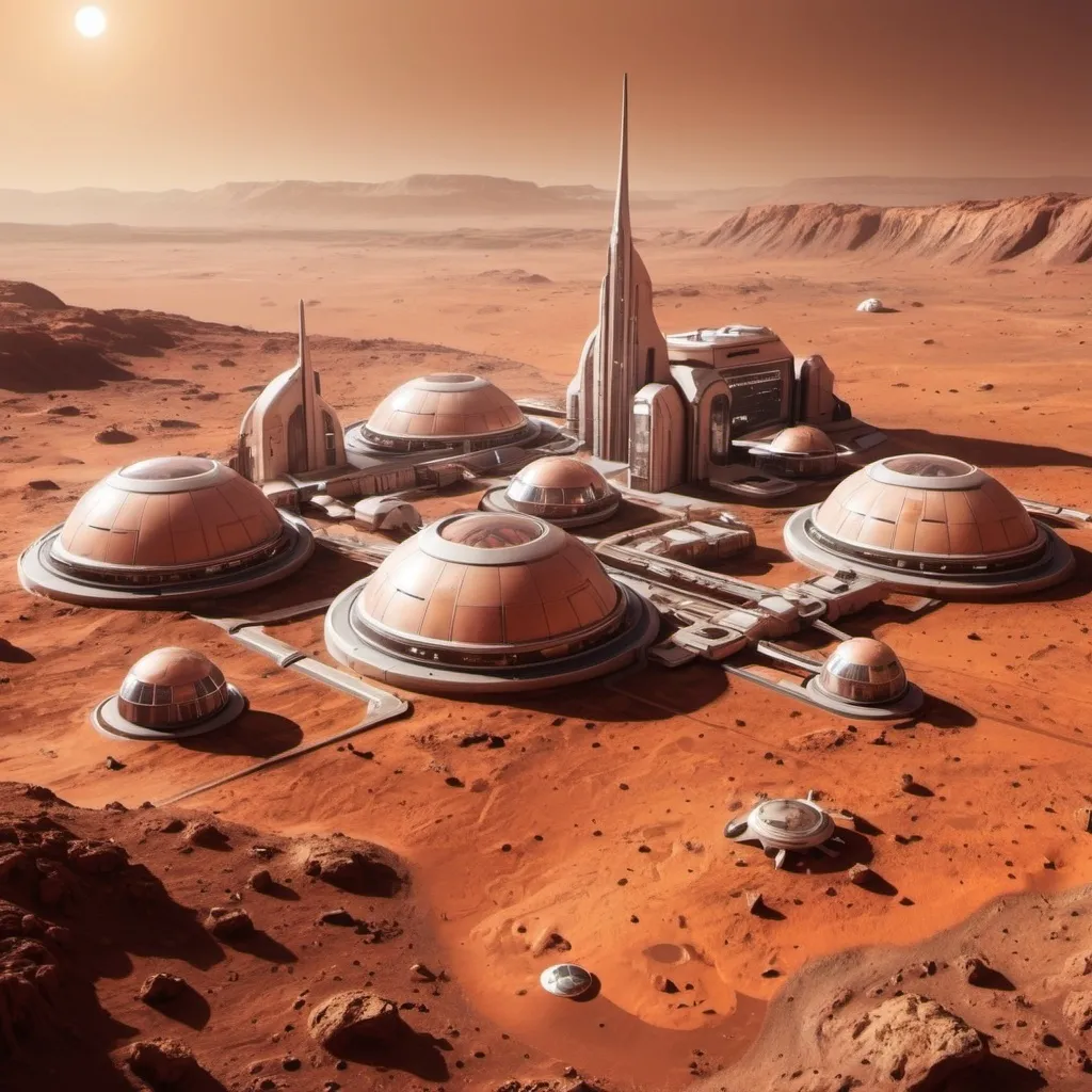 Prompt: Mars city