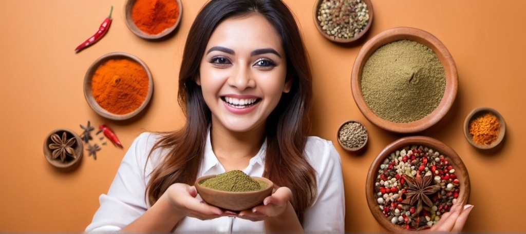 Prompt: loan cover of 67% spices business lady woman is happy
