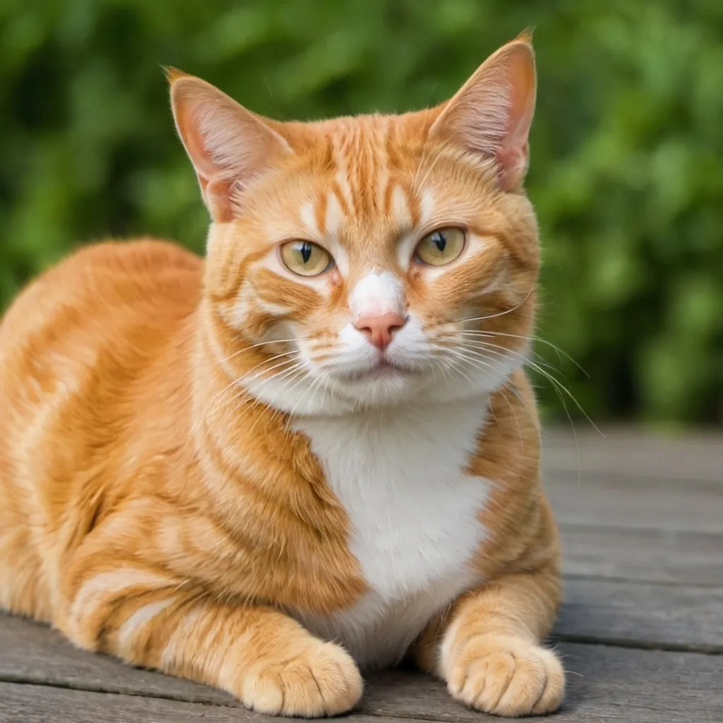 Prompt: What the average orange tabby cat looks like. 