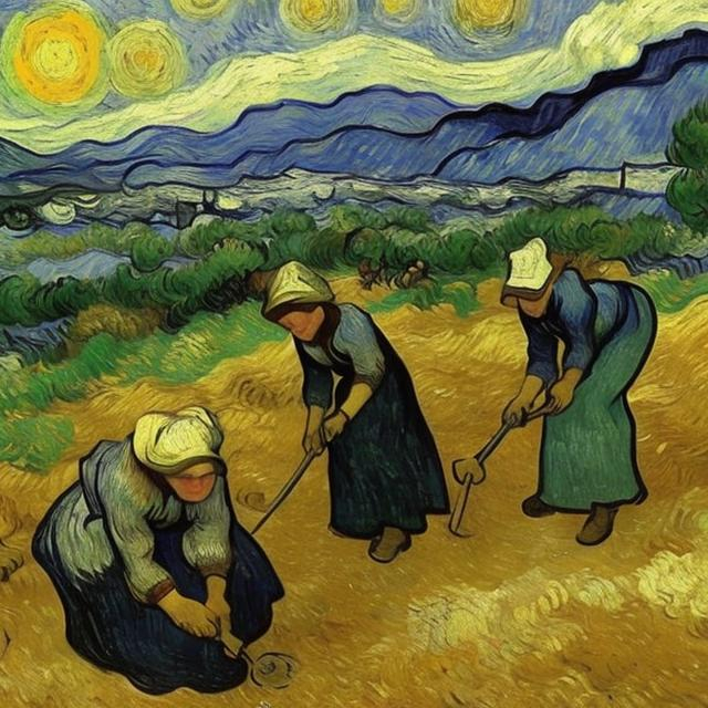 Prompt: pretty female mining for gold in 1850 by vincent van gogh
