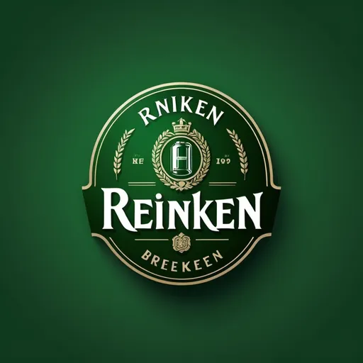 Prompt: log 'Reineken "in the style of Heineken
