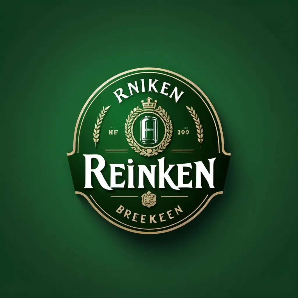 Prompt: log 'Reineken "in the style of Heineken
