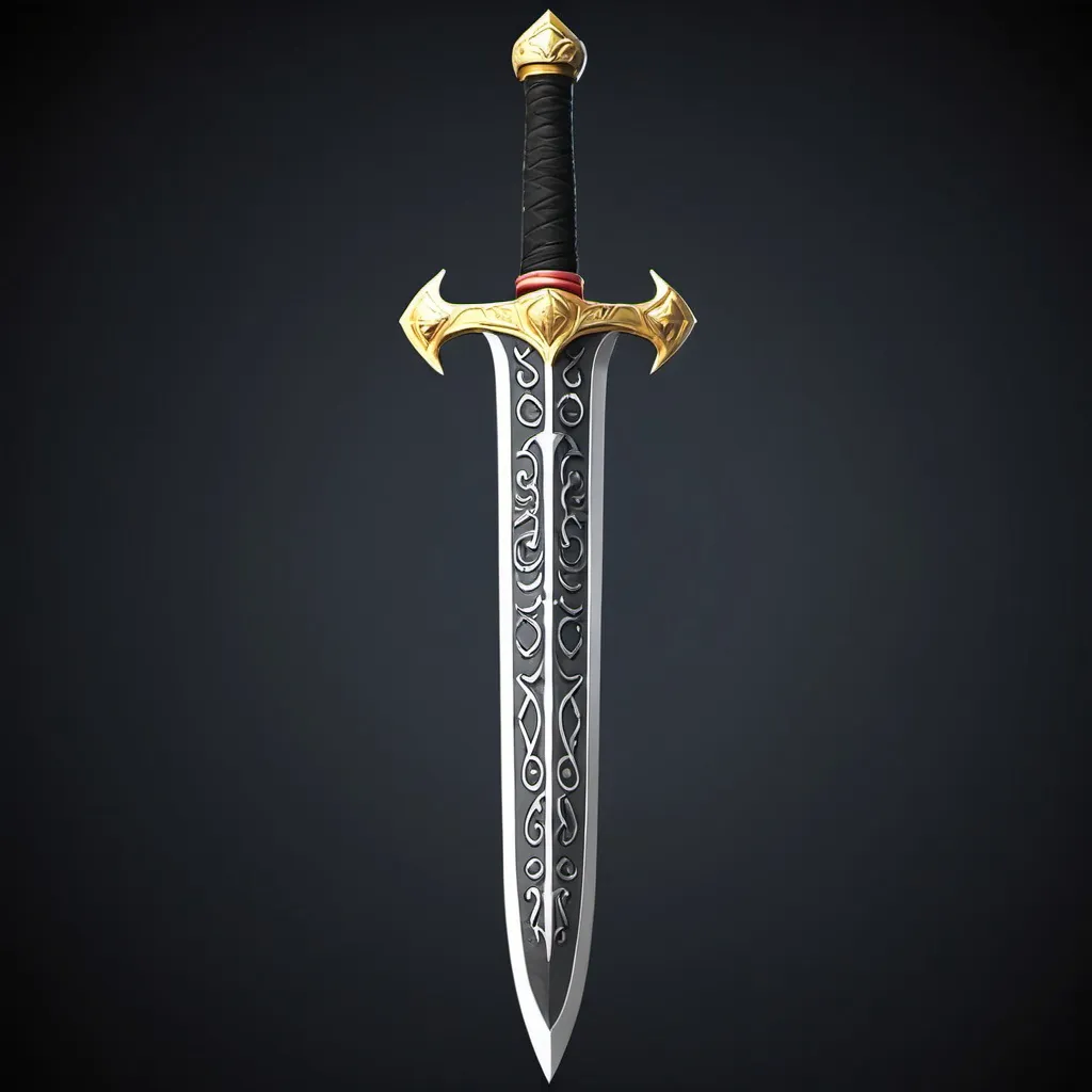 Prompt: create 3d image of sword of the king