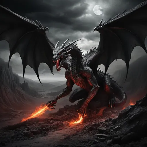 Prompt:  dark fantasy, evil, dragon, valley of death, angel of death, reality, passion, 