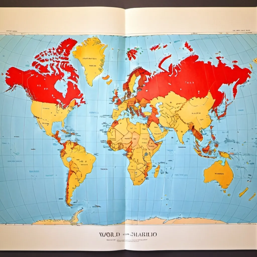 Prompt: world map with grid