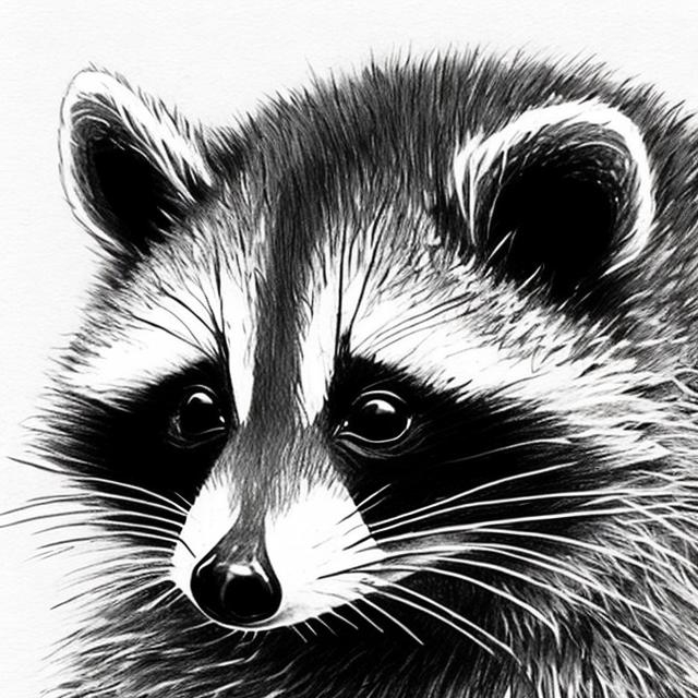 Prompt: Draw a raccoon