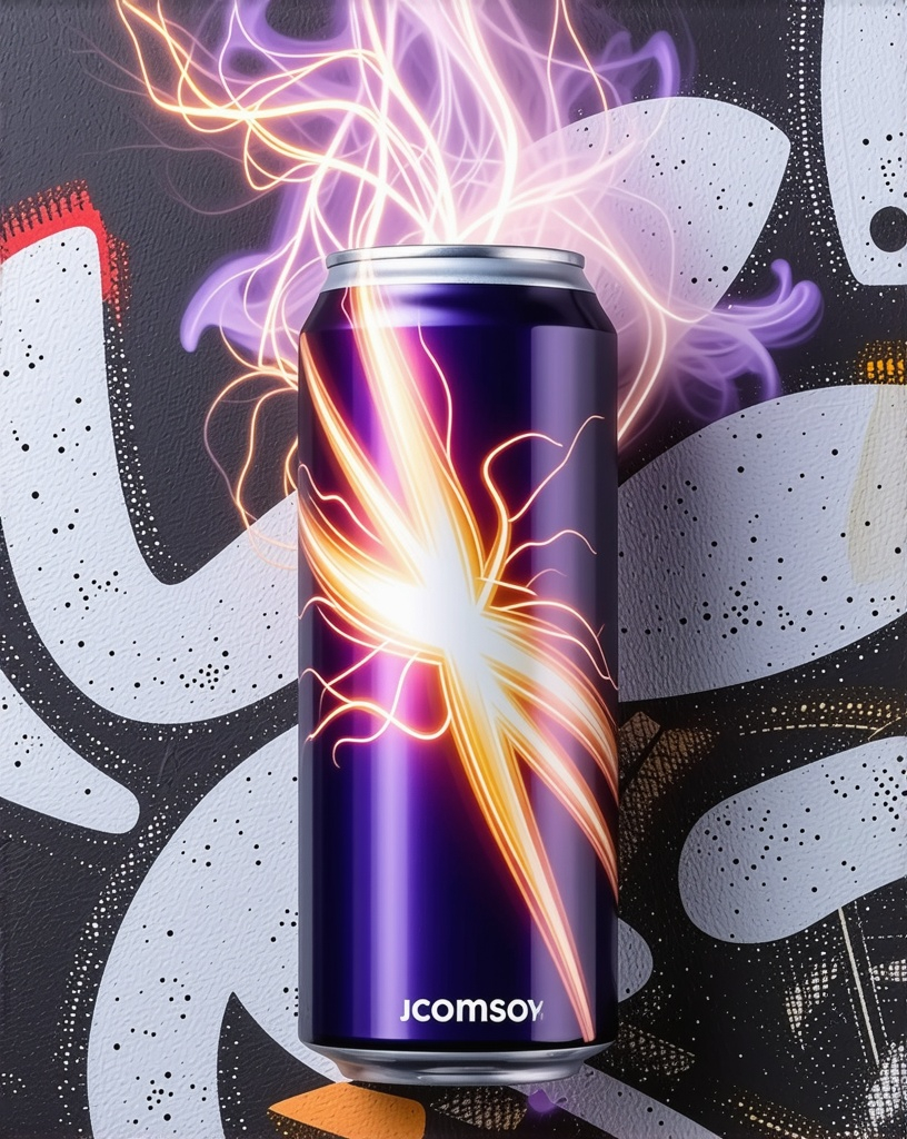 Prompt: side effect free energy drink can advertisement