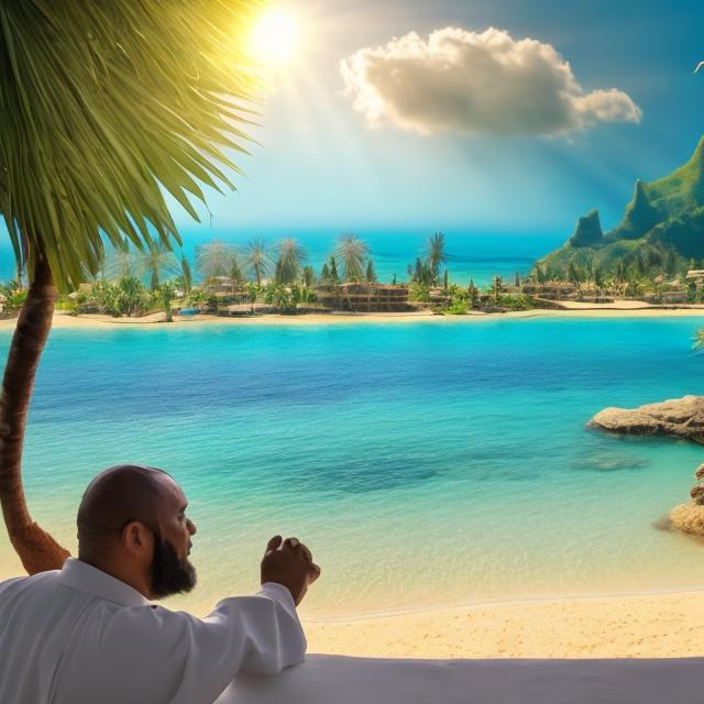 Prompt: Show life in paradise from the prophet's point of view