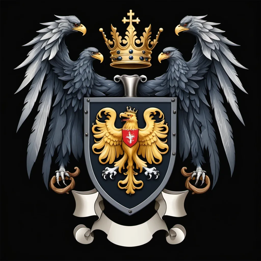 Prompt: coat of arm dark




