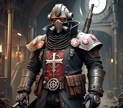 Prompt: Dieselpunk Templar 