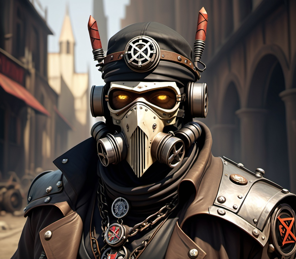 Prompt: Dieselpunk Templar 
