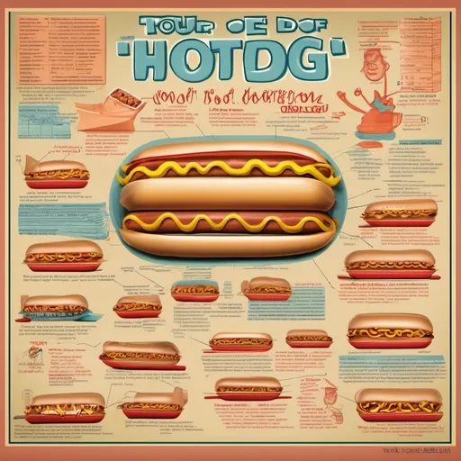 Prompt: tour de hotdog, detailed