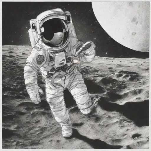 Prompt: Astronauta na lua