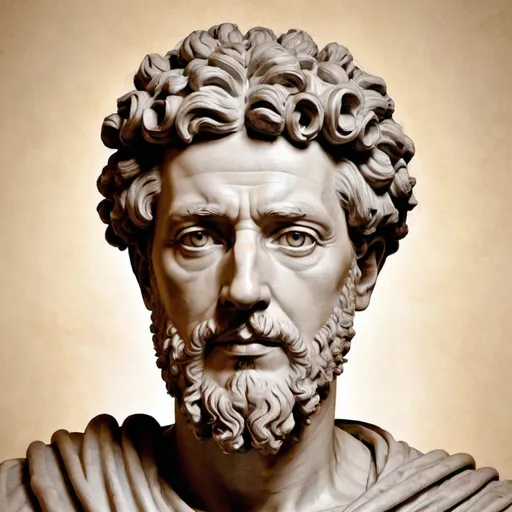 Prompt: Create the portrait of Marcus Aurelius 