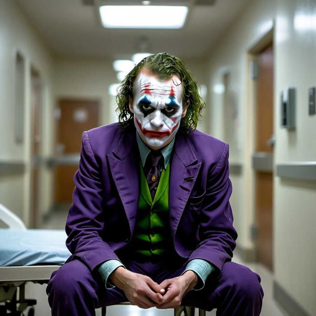 Prompt: joker in psychiatric hospital 
