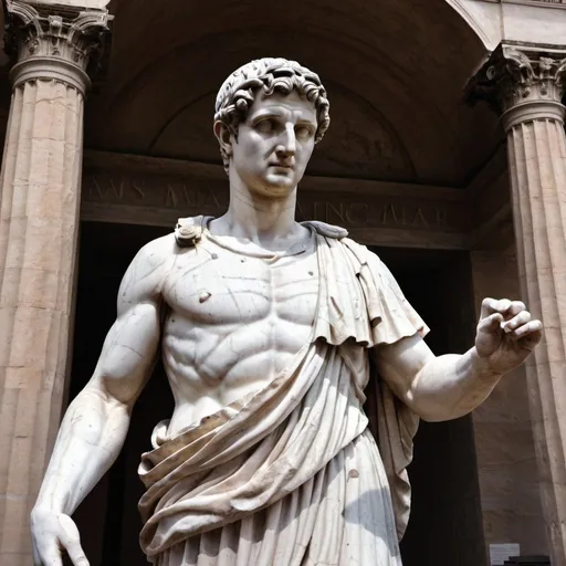 Prompt: ancient roman statue