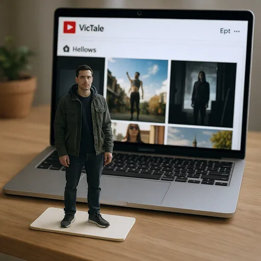 Prompt: Hola me puedes hacer lo que está viral con las imágenes que parece una figura en un escritorio con esta imagen