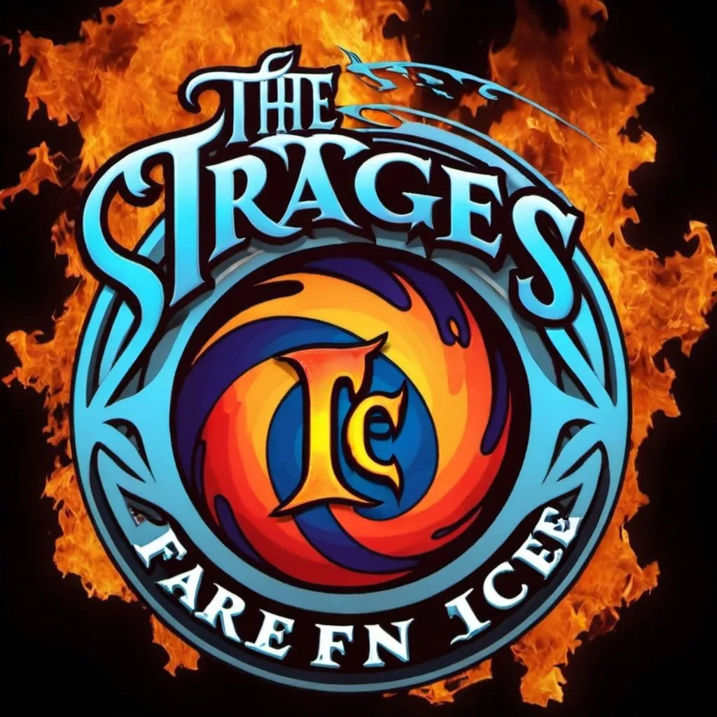 Prompt: the rages band with fire and ice logo 