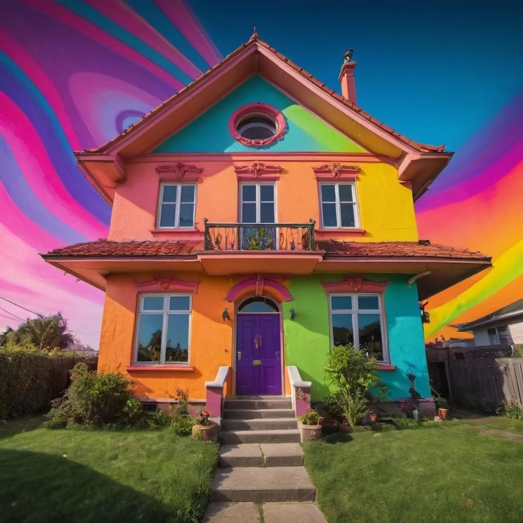 Prompt: psychedelic house