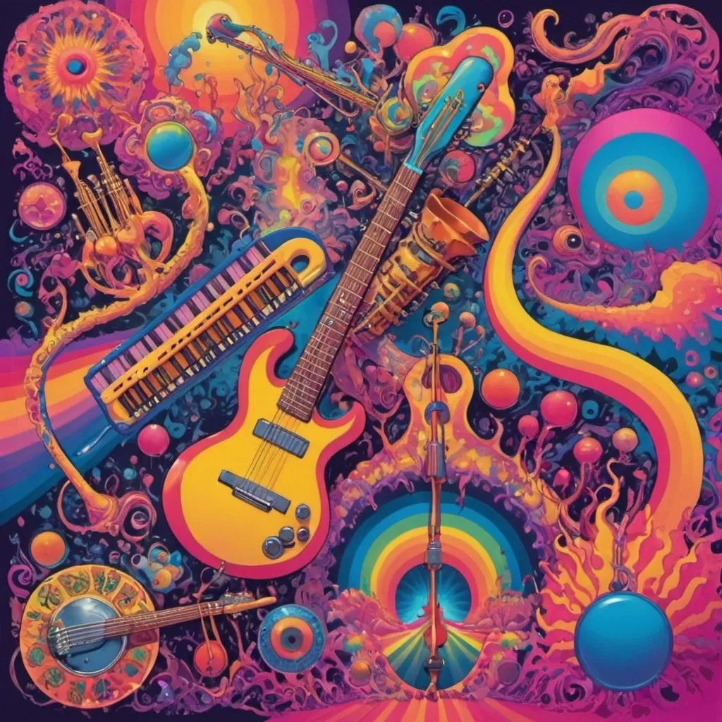 Prompt: psychedelic instruments