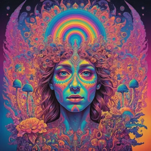 Prompt: psychedelic people