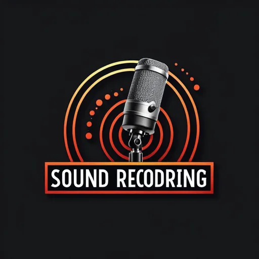 Prompt: sound recording vlogger logo channel art