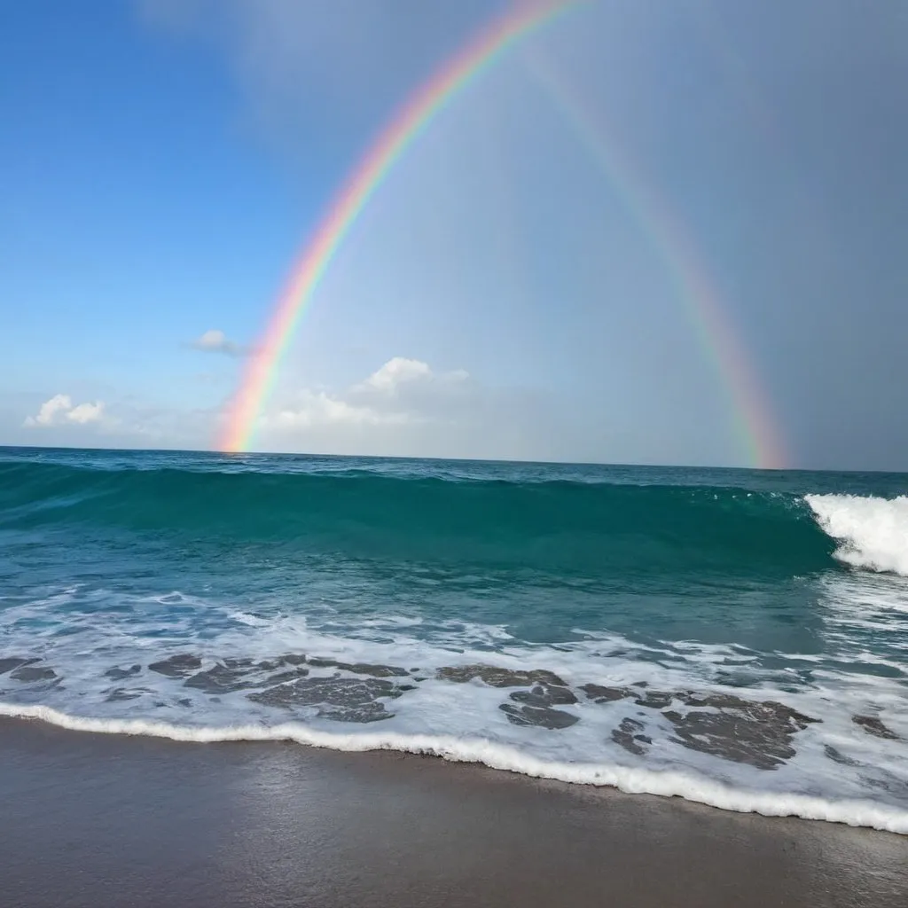 Prompt: rainbow ocean