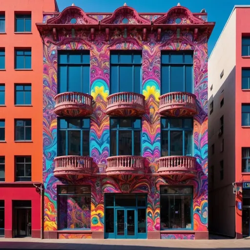 Prompt: psychedelic building