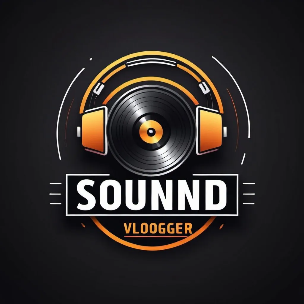 Prompt: sound recording vlogger logo channel art