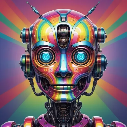 Prompt: ai rainbow robot psychedelic
