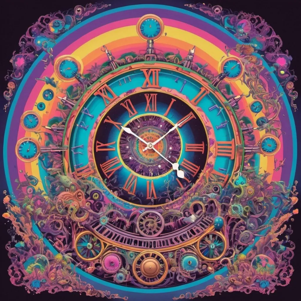 Prompt: psychedelic time machine