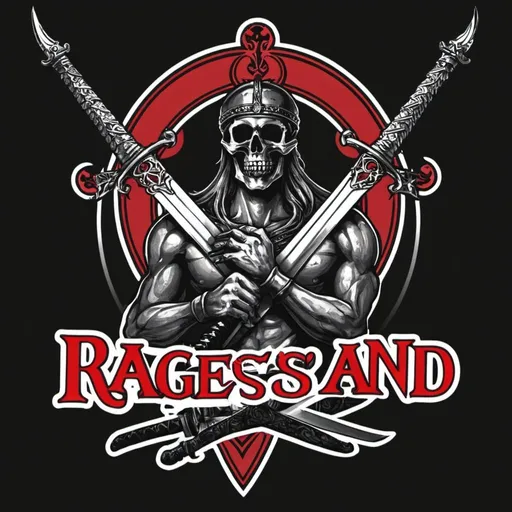 Prompt: The Rages Band 2024 logo with a sword with gig