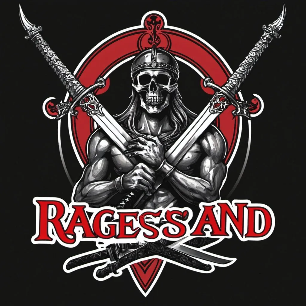 Prompt: The Rages Band 2024 logo with a sword with gig