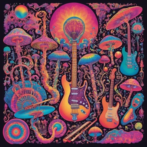 Prompt: psychedelic instruments