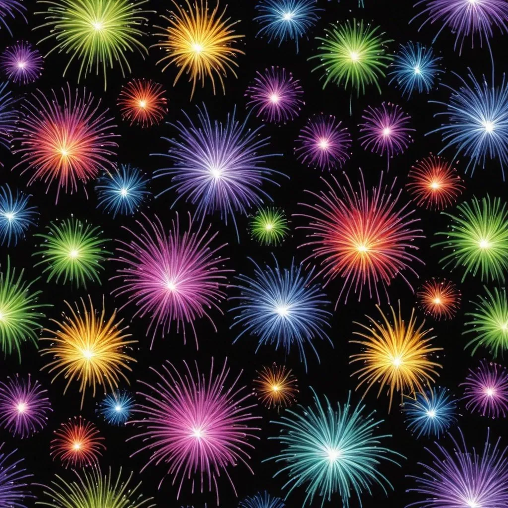 Prompt: baby fireworks of violet, green, yellow, red, blue, brown, yellow, pink, white, black, indigo, orange, cyan