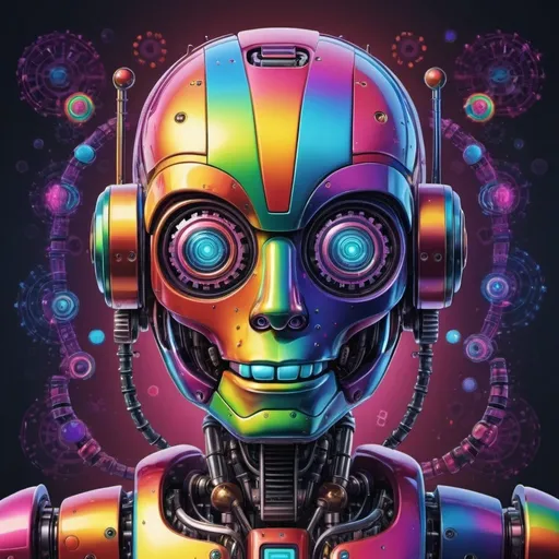 ai rainbow robot psychedelic