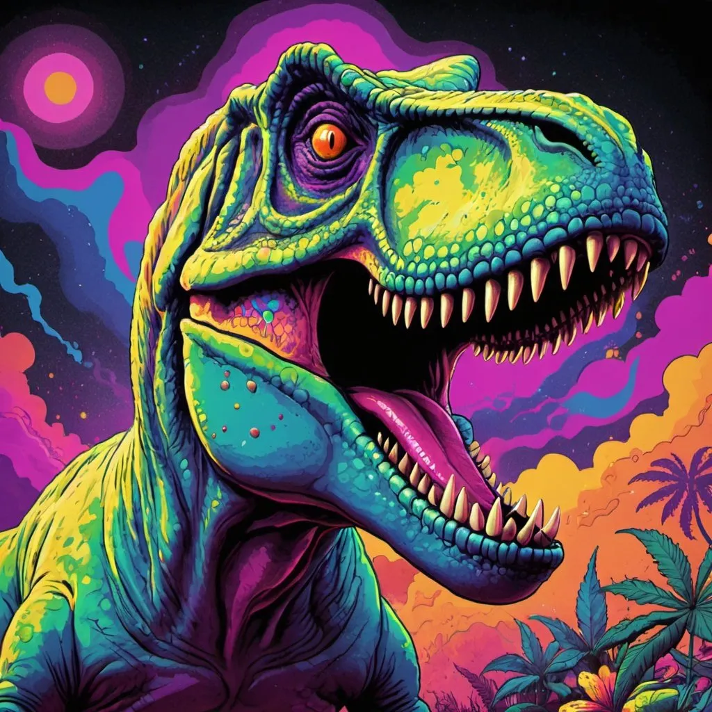 psychedelic T-rex