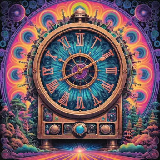 Prompt: psychedelic time machine