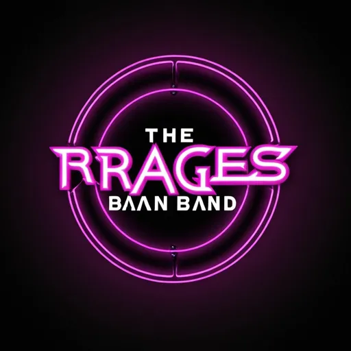 Prompt: The Rages Band logo with neon light