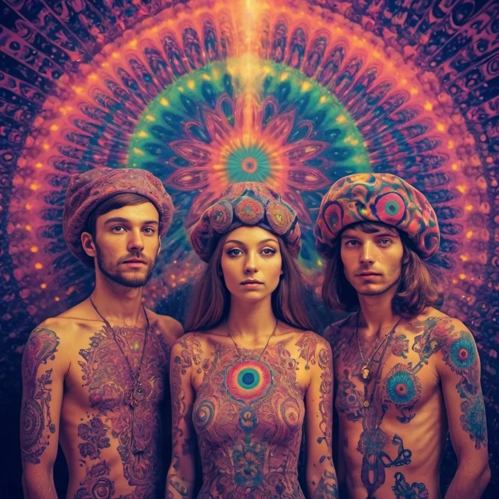 Prompt: psychedelic people