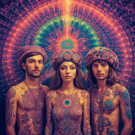 Prompt: psychedelic people