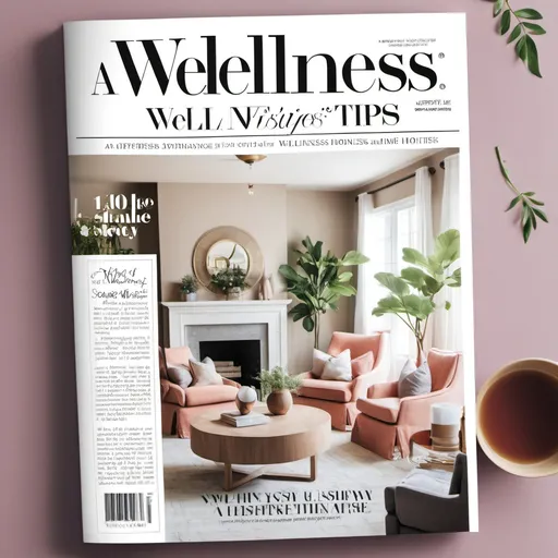 Prompt: A lifestyle magazine featuring wellness and home tips