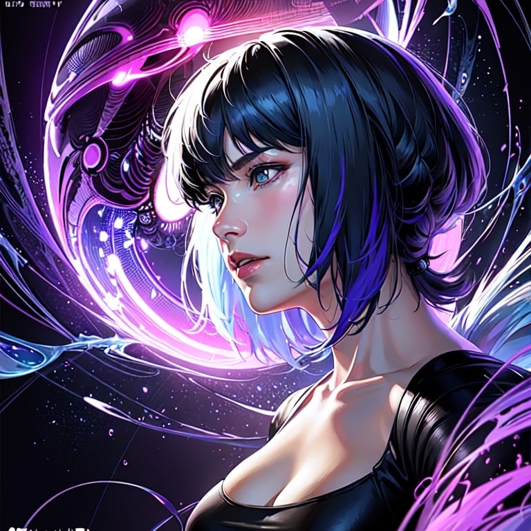 Prompt: ghost in the shell, Motoko Kusanagi, (masterpiece, top quality, best quality, official art, beautiful and aesthetic:1.2), (1girl), extreme detailed,(fractal art:1.3),colorful,highest detailed